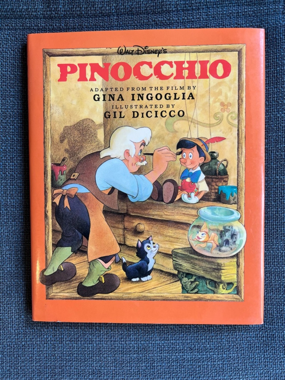 Walt Disney's Pinocchio Illustrated Storybook - Orange Cover